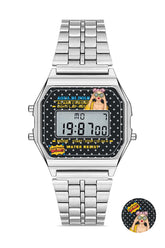 Unisex Gümüş Retro Pop Dijital Kol Saati Apwa065709